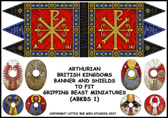 Arthurian Saga banner and shields sheet 1