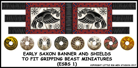 Early Saxon Saga banner and shields sheet 1