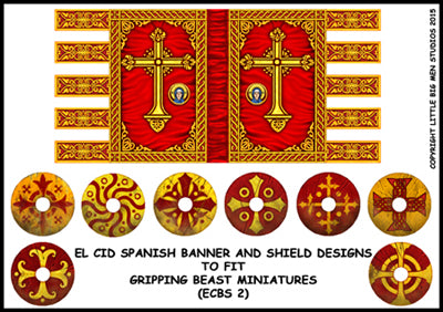 El Cid Spanish Saga shields and banner 2