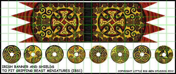 Irish banner and shield sheet