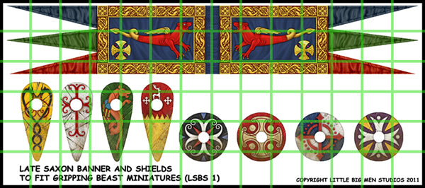 Saxon Banner and Shields