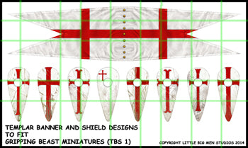 Templer Saga banner and shields